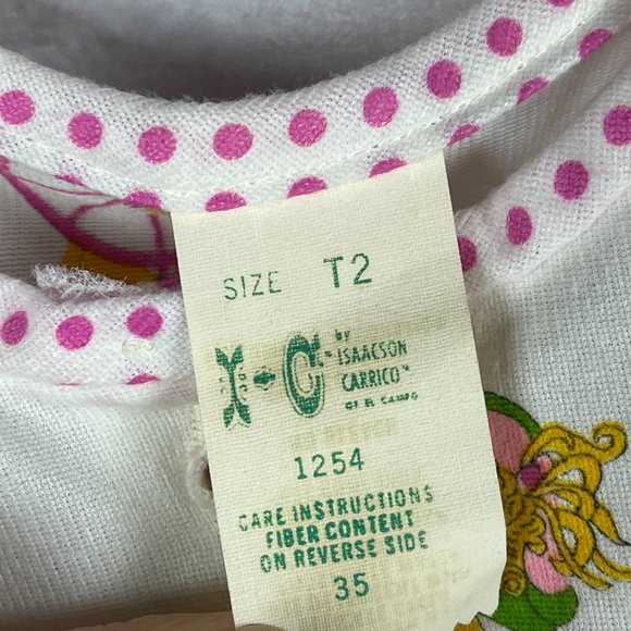 NWT Vintage Isaacson Carrio Girls Size 2T Sleepwear Set Gown & Robe Girl Bicycle - Picture 10 of 11